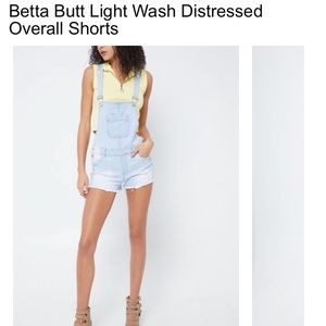 Distressed Overall shorts